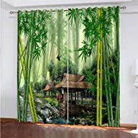 YUNSW Paisaje 3D Cortinas De Impresión Digital- Jardín Sala De Estar Cocina Dormitorio Cortinas Opacas- Cortinas…
